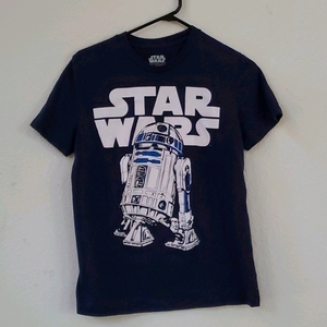 Star Wars Men's Blue‎ R2 D2 T-Shirt Small